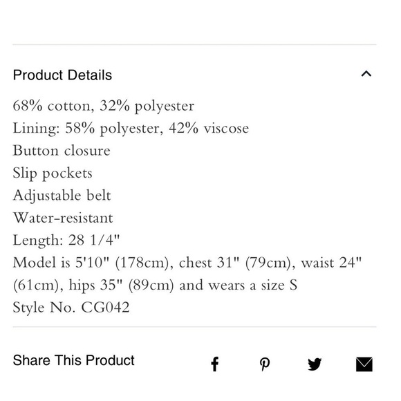 Coach Solid Short Trench Coat Bone Color - Picture 11 of 11